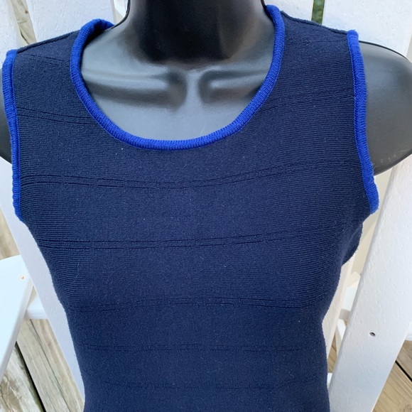 Anthropologie Sunday In Brooklyn A-Line Sweater Sleeveless Dress in Navy - Picture 1 of 5
